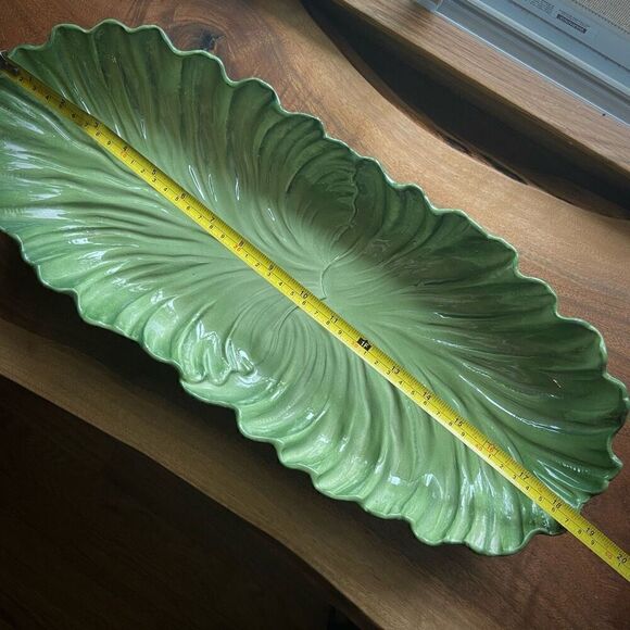 MADDUX OF CALIFORNIA Large MCM Lettuce Leaf Platter - Picture 7 of 10